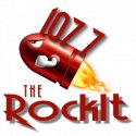 107.7 The RockIt logo